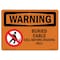 Signmission OSHA WARNING Sign, Buried Cable Call Before Digging No. 811, Decal, 12" W, 18" L, Landscape OS-WS-D-1218-L-12507 - alternate 1